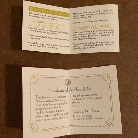 Thomas Kinkade “Faith” Diamond Pendant Necklace - Picture 6 of 6